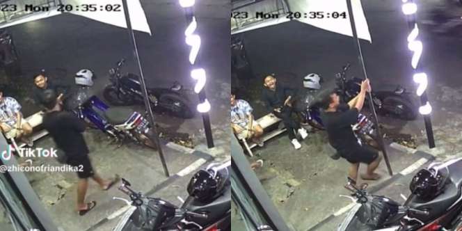 Definisi Karma Dibayar Kontan di Dunia, Pria Ini Iseng Ngatain Teman Langsung Kejedot Tiang Besi