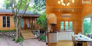 Luar Rumah Kayu Ini Terlihat Biasa Saja, Dalamnya Begitu Eksotis Serasa Liburan di Vila