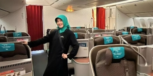 Intip Seragam Pramugari Haji, Bernuansa Hitam dengan Model Kimono