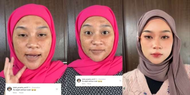 Viral Transformasi Makeup Wanita Penuh Flek Hitam dan Bekas Jerawat, Jadi Cantik Tirus bak Boneka Barbie, Bikin Pangling!