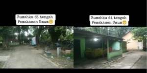 Penampakan Rumah di Tengah Pemakaman Umum, Netizen: `Enak ya, Nggak Ada Tetangga Julid`