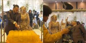 Pengantin Bagi-Bbagi Baju Bekas Saat Resepsi, Tamu Histeris Rebutan