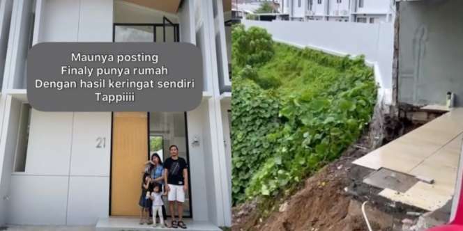 Ngeri Banget! Rumah Mewah Pinggir Sungai Baru Ditempati Langsung Longsor, Terbuai Janji Pengembang Saat Pilih Lokasi