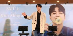 Sebelum Berangkat Wajib Militer Kim Mingue Gelar Fanmeeting di Jakarta