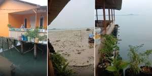 Unik Tapi Ngeri! Rumah Panggung dari Kayu Dibangun di Atas Laut, Indah Tapi Juga Was-was Saat Air Pasang