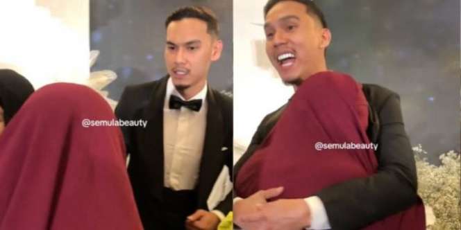 Penyanyi Top Menikah Mendadak Dipeluk Tamu Berkerudung Merah Saat di Pelaminan, Mempelai Wanita Auto Syok, tapi Endingnya Semua Ngakak