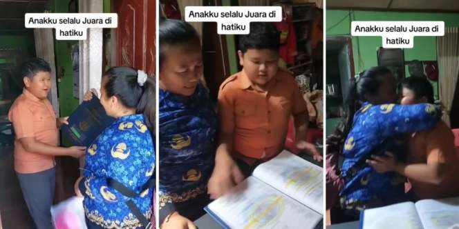 Haru! Ibu Ini Tidak Kecewa dan Marah Meski Anak Rangking 27 dari 41 Siswa, Justru Dibawakan Hadiah: 'Anakku Selalu Juara di Hatiku'