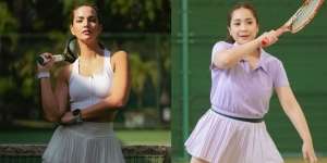 10 Adu Gaya Nia Ramadhani VS Nagita Slavina Saat Main Tenis, Dua Istri Sultan, Sama-Sama Hot di Lapangan!
