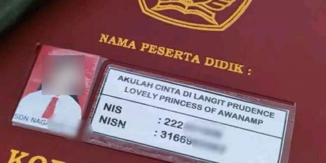 Siswa SD di Karawang Punya Nama 'Akulah Cinta di Langit Prudence Lovely Princess of Awanamp', Panggilannya Malah Enggak Nyambung