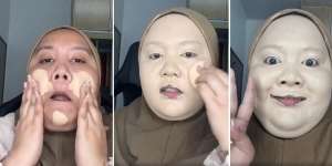 Makeup 'Dempul' Seluruh Muka Sampai Kayak Badut, Hasilnya Malah Bikin Tercengang: 'Tidak Bisa Berword-word'