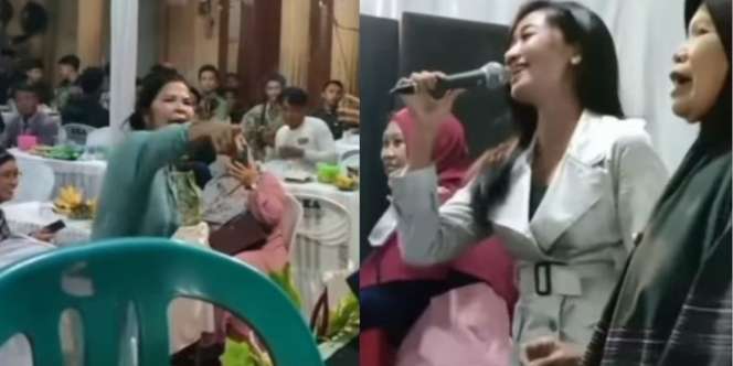 Emak-Emak Sedang Asyik Goyang Dangdut di Hajatan, Syok Dilempar Pisang Disuruh Bayar Utang di Atas Panggung