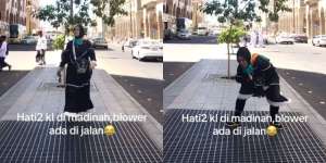 Pesan Buat Jemaah Wanita! Hati-Hati Lewati Trotoar Besi di Madinah, Angin Blower Bisa Terbangkan Rok