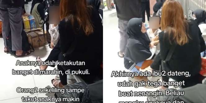 Viral Video Ibu Tega Pukuli Anaknya di Tempat Umum Gegara Ketinggalan Kereta