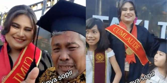 Tangis Haru Sopir Lihat Putrinya Lulus Kuliah Cumlaude: Kebanggaan Gue Nih