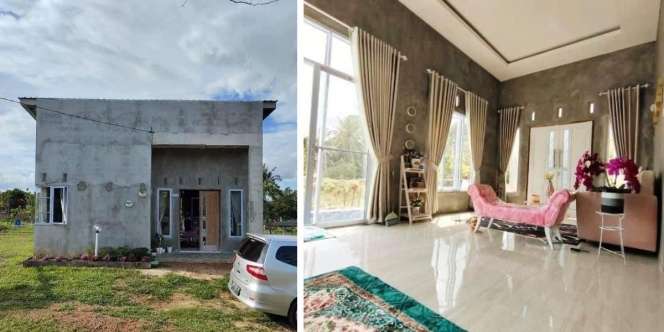 Bikin Melongo! Rumah Kotak Polos Tanpa Tetangga Ini Kayak Belum Jadi, Tapi Interiornya bak Villa Mewah Ada Kolam Renangnya