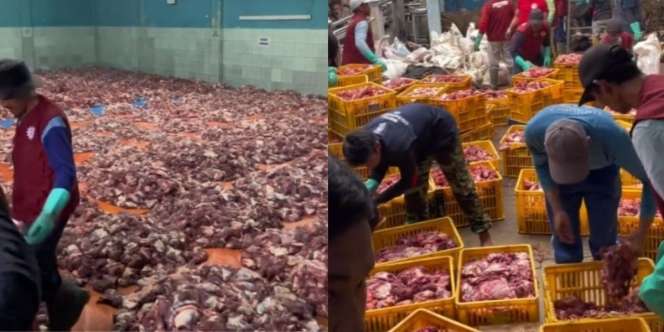 Viral Warga Dusun di Jawa Tengah Berkurban 72 Sapi dan 248 Kambing, Tumpukan Daging Menghampar Menutupi Lantai Gedung