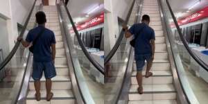 Cuma di Indonesia nih! Dikira Eskalator Ternyata Tangga Biasa, Semua Orang Terkecoh Cuma Berdiri Ga Jalan-Jalan