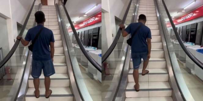 Cuma di Indonesia nih! Dikira Eskalator Ternyata Tangga Biasa, Semua Orang Terkecoh Cuma Berdiri Ga Jalan-Jalan