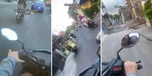 Diuber-uber karena Tak Pakai Helm, Dua Wanita Ini Kabur Masuk Gang Sempit Ternyata Jalan Buntu