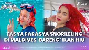 Momen Tasya Farasya Snorkeling di Maldives 'Bareng' Ikan Hiu