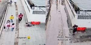 Kaki Terlihat Lumpuh dan Bikin Iba, Cara Pengemis Ini Pulang Pergi Bikin Gregetan