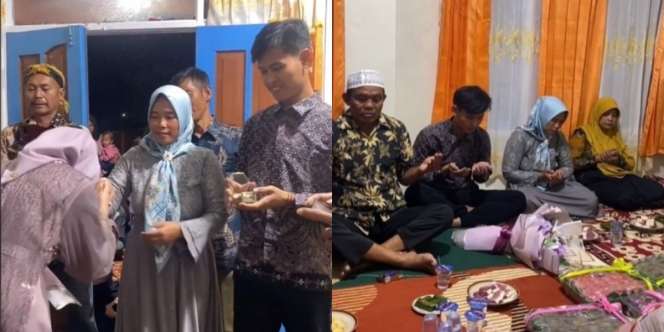 Momen Lamaran Sederhana Tanpa Dekor dan MUA, Terasa Kehangatan Pertemuan Dua Keluarga