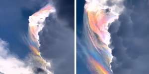 Viral Video Penampakan Fenomena Langka Awan Berwarna-warni Mirip Pelangi: NASA Ikut Komentar, Pertanda Apa?
