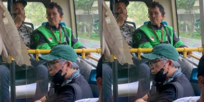 Sopir Ojol Anti Mainstream, Malas Bawa Motor Antar Pesanan Makan Naik Bus Transjakarta