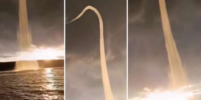 Viral Video Fenomena Waterspout Emas di Rusia, Penampakannya Disebut Mirip Knock Up Stream di Film Anime One Piece