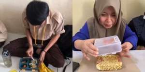 Momen Siswa 'Adu Mekanik' Bekal Sekolah, Makan Bareng di Pojok Kelas Bikin yang Lihat Bernostalgia