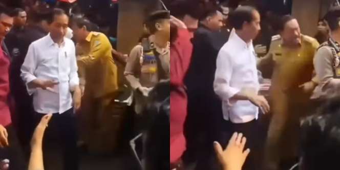 Momen Bupati Bengkulu Utara Ditarik Saat Jokowi Berkunjung ke Pasar Purwodadi