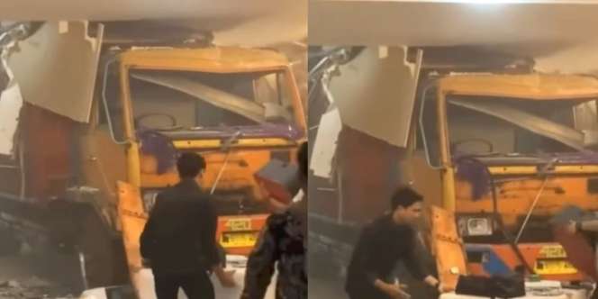  Truk Seruduk Gedung Pernikahan, Tamu Undangan Auto Heboh