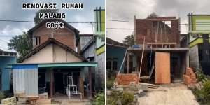 Renovasi Rumah Tua di Malang Jadi Minimalis Modern, Netizen Sangsi Biayanya Cuma Habis Rp60 Juta