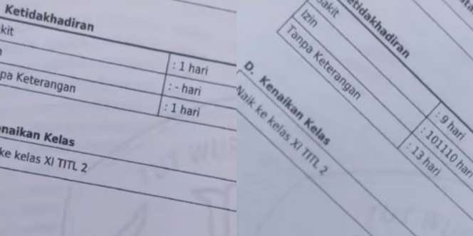 Momen Kocak Siswa Kaget Jumlah Izin di Rapornya di Luar Nalar! Mirip Saldo Akhir Bulan