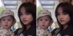 Potret Fuji Momong Baby L, Kayak Tante dan Keponakan