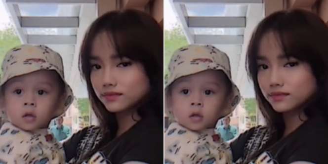 Potret Fuji Momong Baby L, Kayak Tante dan Keponakan