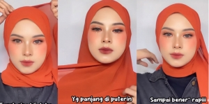Tutorial Hijab Simpel dengan Pashmina Berbahan Tipis