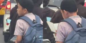 Masya Allah! Bocah Hafalan Alqur’an di Atas Motor, Adem Banget Melihatnya