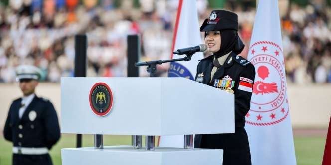 Sosok Polwan Berhijab Briptu Tiara Nissa Zulbida, Lulusan Terbaik Akpol Turki Bikin Presiden Erdogan Terkesima