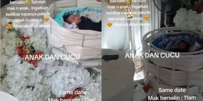 Viral Ibu dan Putrinya Melahirkan Barengan, Anaknya Dikira Bayi Kembar