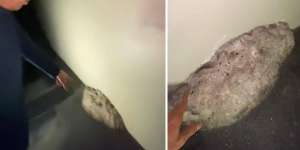Dikira Bekas Semen Mengeras, Tonjolan Kasar di Dinding Ruang Tamu Rumah Artis Ini Ternyata Batu Granit: Diduga Bekas Tempat Pemujaan