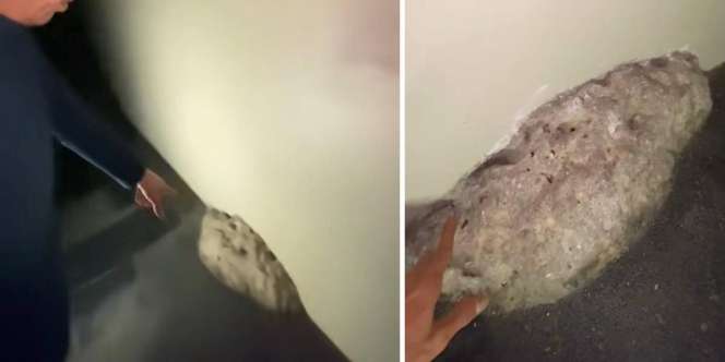 Dikira Bekas Semen Mengeras, Tonjolan Kasar di Dinding Ruang Tamu Rumah Artis Ini Ternyata Batu Granit: Diduga Bekas Tempat Pemujaan