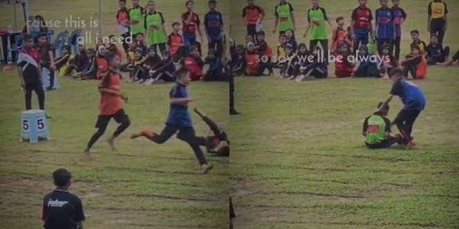 Respect! Remaja Ini Rela Kehilangan Kemenangan demi Bantu Lawan yang Terjatuh Saat Lomba Lari