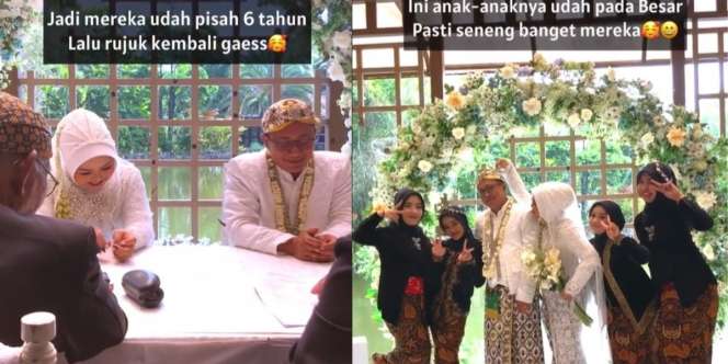 Kisah Pasangan Kembali Rujuk Setelah 6 Tahun Cerai, Senyum Malu Saat Akad Nikah di Depan Anak