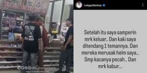 Pemicu Atlet MMA Rudy Golden Boy Baku Hantam dengan 2 Pemuda di Minimarket, Sebut Helm Dirusak