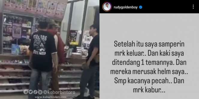 Pemicu Atlet MMA Rudy Golden Boy Baku Hantam dengan 2 Pemuda di Minimarket, Sebut Helm Dirusak