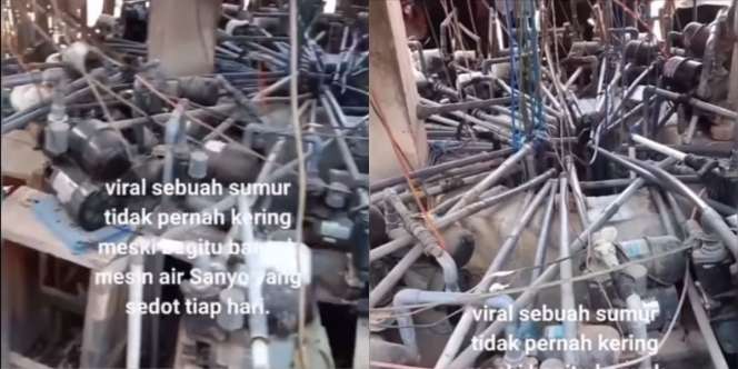 Viral Sumur Disebut Tak Pernah Kering Meski Disedot Banyak Mesin Air, Penampakan Pipa Bikin Pusing