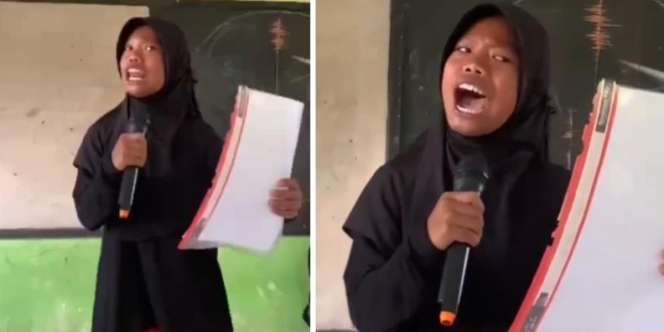Aksi Siswi SD Baca Puisi Chairil Anwar Penuh Penghayatan bak Maestro Ini Bikin Merinding, Netizen: Mentalnya Keren