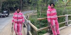 Ngakak! Outfit Naik Gunung Anti Kedinginan Bertema Kasur Kapuk