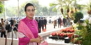 Menkeu Sri Mulyani Tampil Anggun Bak Barbie, Pakai Kebaya Serba Pink di Sidang Tahunan MPR